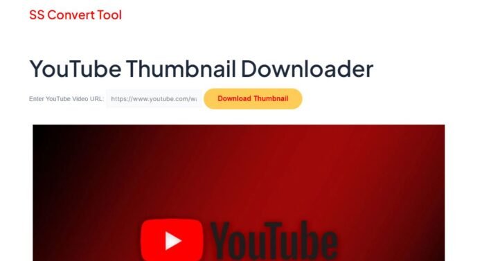 Download YouTube Thumbnails with SS Convert Tool